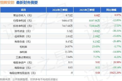 恒輝安防2025年三季報簡析 增收不增利，應收賬款高企，安全評價業務引關注